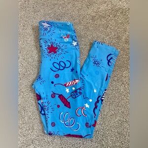 LuLaRoe Kids Tween Leggings NWOT 4th of July Independence Day Holiday